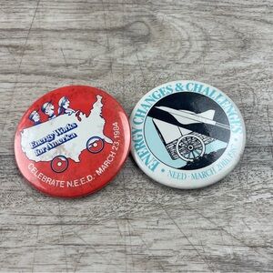 Vintage 1980s National Energy Education Development Pins Lot Of 2